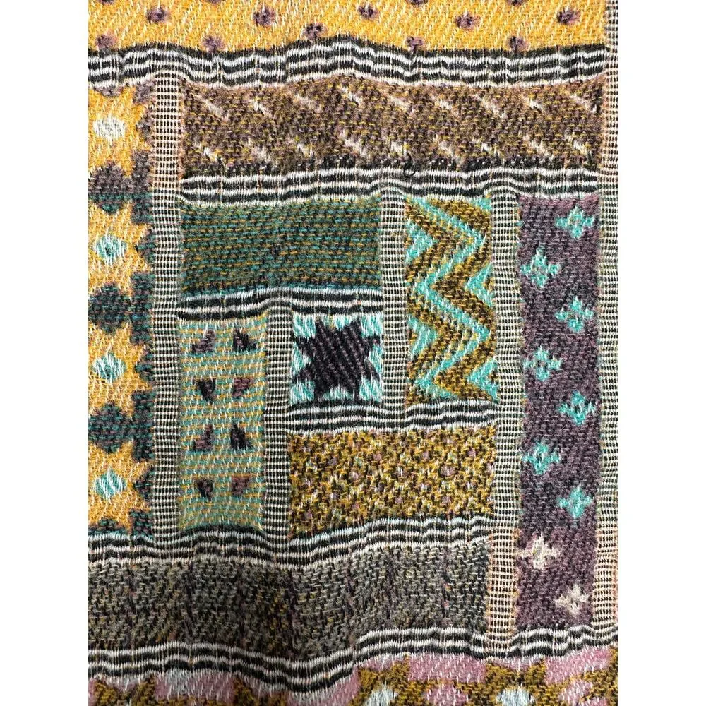 LaneRossi Samarkanda throw Blanket made in Italy Mcm knit geometric colorful art